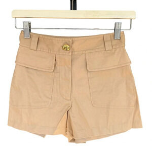 Tanya Taylor Preston Shorts Tan 00 NWT Classic Contemporary Preppy Chic Travel